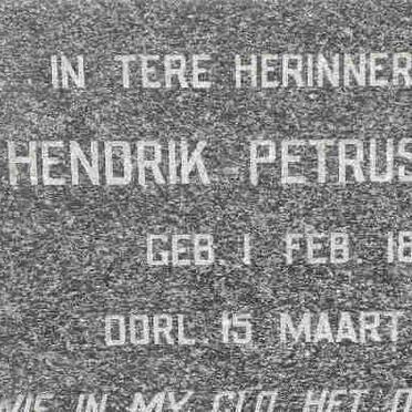 BOTHA Hendrik Petrus 1890-1958