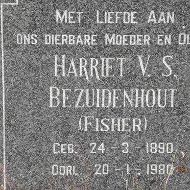 BEZUIDENHOUT Harriet V.S. nee Fisher 1890-1980