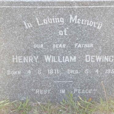 DEWING Henry William 1871-1955