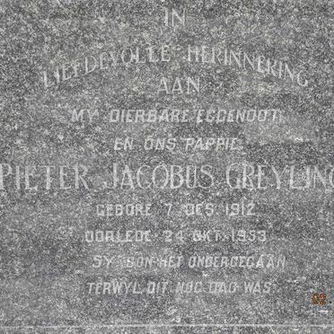 GREYLING Pieter Jacobus 1912-1953