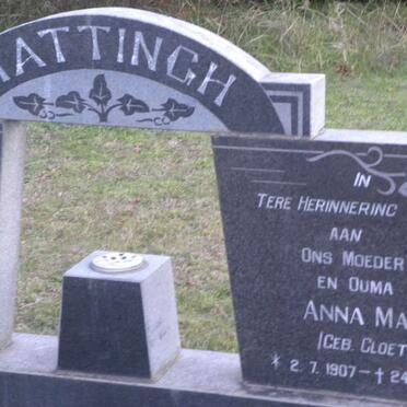 HATTINGH Anna Maria CLOETE nee 1907-1996