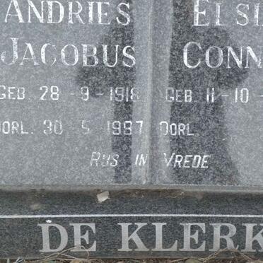 KLERK Andries Jacobus, de 1918-1987 &amp; Elsie Connie 1922-