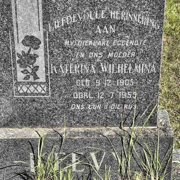 KEEVY Katerina Wilhelmina 1905-1955