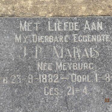 MARAIS J.P. nee MEYBURG 1882-1944