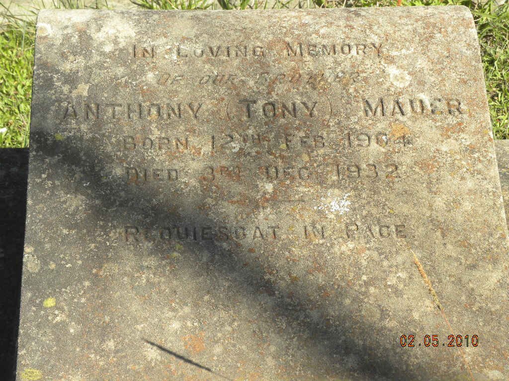 MAUER Anthony 1904-1932