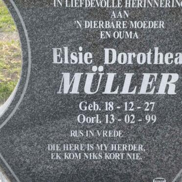 MÜLLER Elsie Dorothea 1927-1999