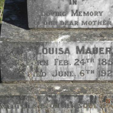 MAUER Anthony -1920 &amp; Louisa 1859-1925