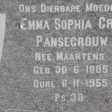 PANSEGROUW Emma Sophia Gray nee MAARTENS 1885-1955