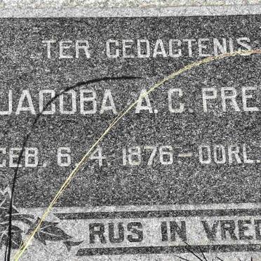 PRETORIUS Jacoba A.C. 1876-1956