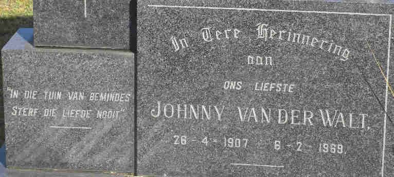 WALT Johnny, van der 1907-1969
