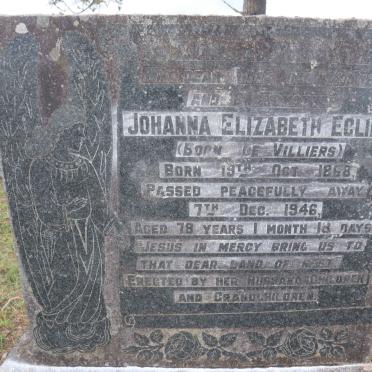 EGLING Johanna Elizabeth nee De VILLIERS -1946