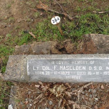 HASELDEN F. 1879-1957