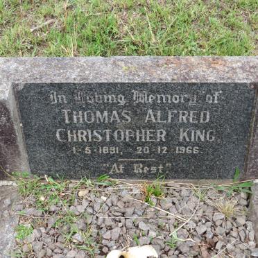 KING Thomas Alfred Christopher 1891-1966