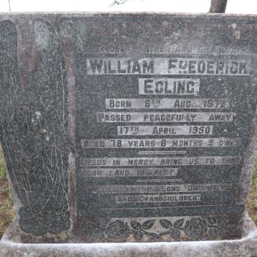 EGLING William Frederick 1872-1950