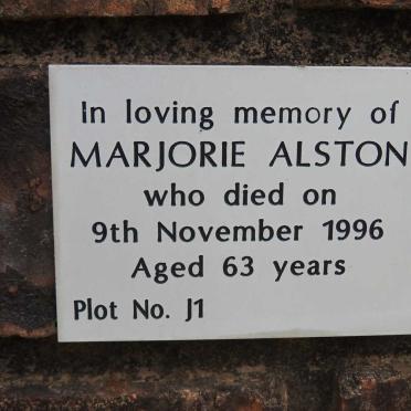 ALSTON Marjorie -1996