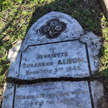 ALDUM Henrietta Susannah 1843-1909