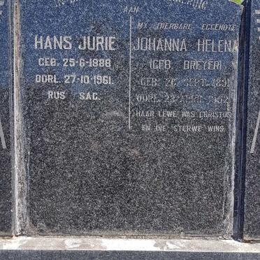 VOSLOO Hans Jurie 1888-1961 &amp; Johanna Helena DREYER 1891-1952