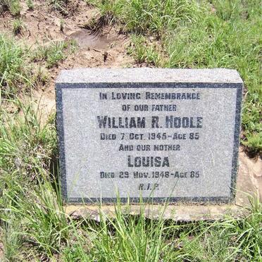 HOOLE William R. -1945 &amp; Louisa -1948