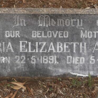 ARNOLD Maria Elizabeth 1891-1970