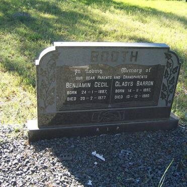 BOOTH Benjamin Cecil 1887-1977 &amp; Gladys Barron 1892-1980