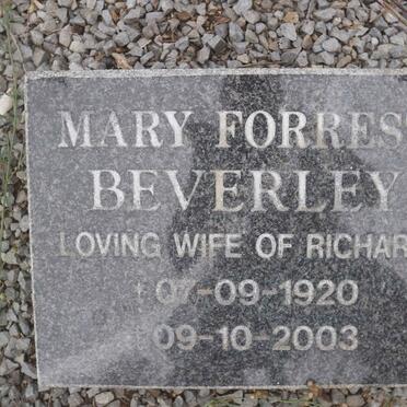 BEVERLEY Mary Forest 1920-2003