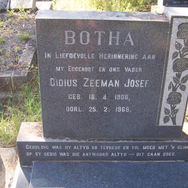 BOTHA Gidius Zeeman Josef 1908-1968