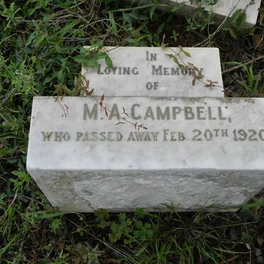 CAMPBELL M.A. - 1920