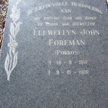 FOREMAN Llewellyn John 1951-1986