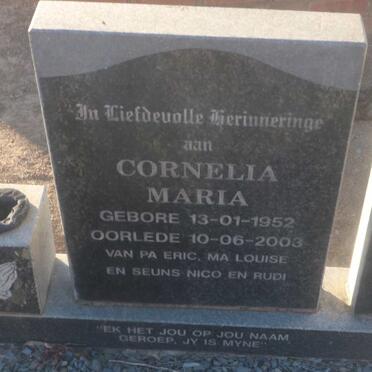 FOURIE Cornelia Maria 1952-2003