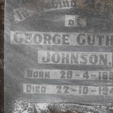 JOHNSON George Guthrie 1897-1943
