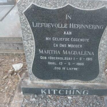 KITCHING Martha Magdalena nee OBERHOLZER 1915-1966