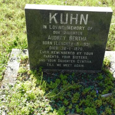 KUHN Audrey Bertha nee LEACH 1931-1970