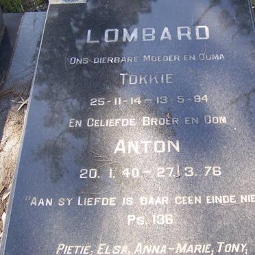 LOMBARD Tokkie 1914-1994 :: LOMBARD Anton 1940-1976