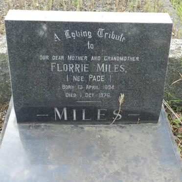 MILES Florrie nee PAGE 1894-1976