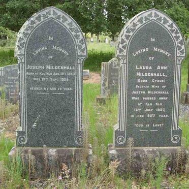 MILDENHALL Joseph 1843-1928 &amp; Laura Ann CYRUS -1937