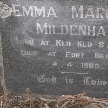 MILDENHALL Emma Margaret 1875-1965