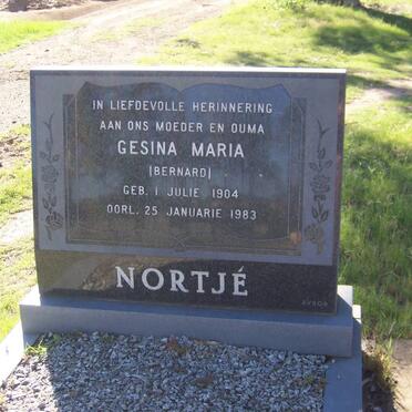 NORTJE Gesina Maria nee BERNARD 1904-1983