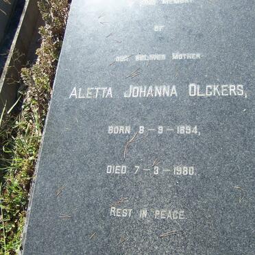 OLCKERS Aletta Johanna 1894-1980