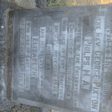 PHILPS George Pixton -1946 &amp; Elizabeth -1965