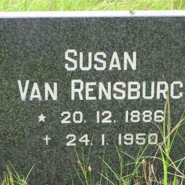 RENSBURG Susan, van 1886-1950