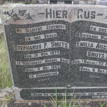 SMUTS Stephanus P. 1877-1943 &amp; Emilia Augusta HAESE 1871-1950 