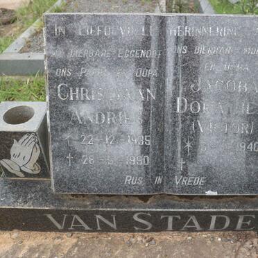STADEN Christiaan Andries, van 1935-1990 &amp; Jacoba Dorathea VICTOR 1940-