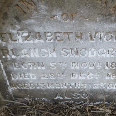 SNODGRASS Elizabeth Violet Blanch 1880-1881