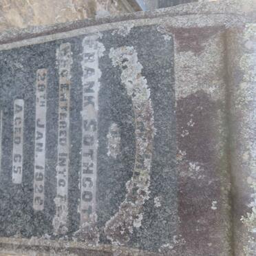 SOTHCOTT Frank -1926 &amp; Margaret -1945