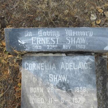 SHAW Ernest -1963 &amp; Cornelia Adelaide 1896-1976