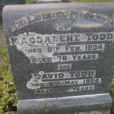 TODD David -1934 &amp; Magdalene -1934