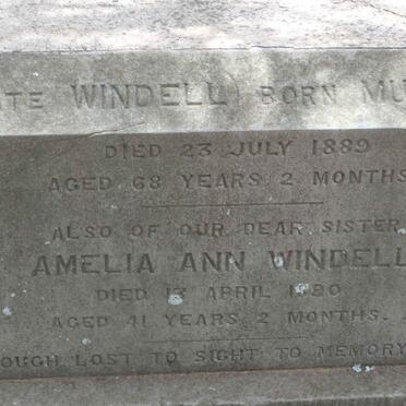 WINDELL nee MULLER -1889 :: WINDELL Amelia Ann -1890