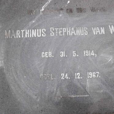 WYK Marthinus Stephanus, van 1914-1967