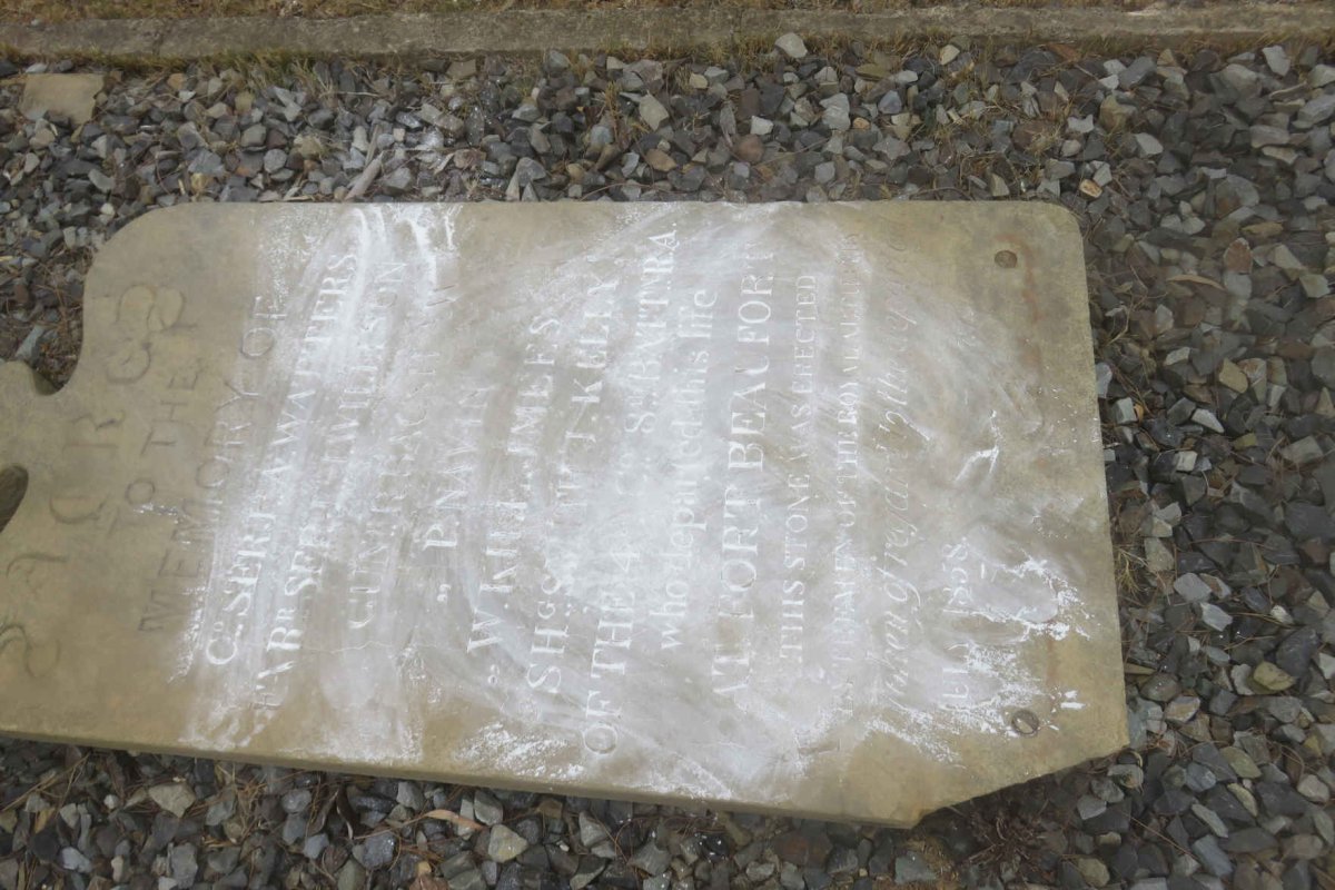 2. Soldiers' memorial stone - erected July 1858