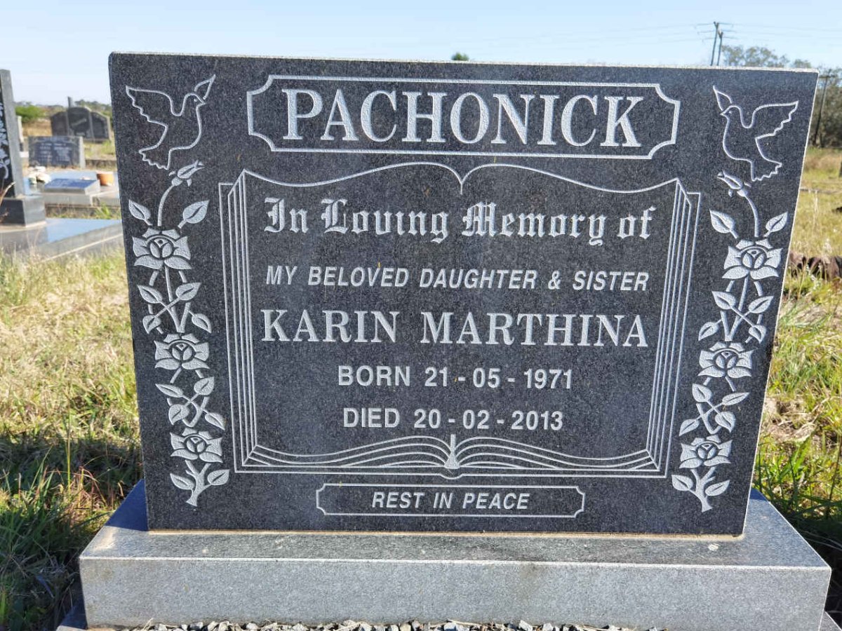 PACHONICK Karin Marthina 1971-2013